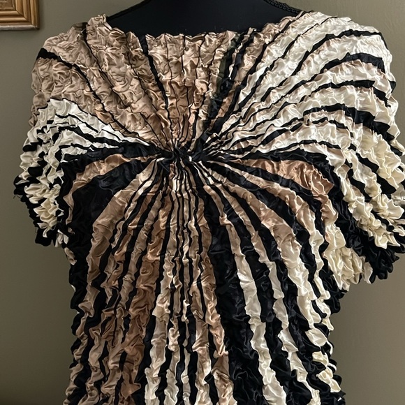 Vintage 1980s Popcorn/ Accordion Short Sleeve Blouse Top
One-Size fits most - Picture 2 of 4